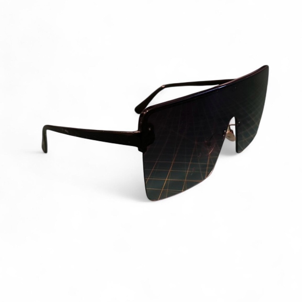 dark brown rectangular sunglasses - Picture 5 of 7